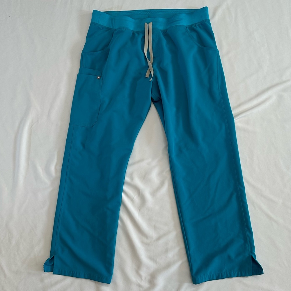 Figs Teal Kade Cargo Scrub Pants XL